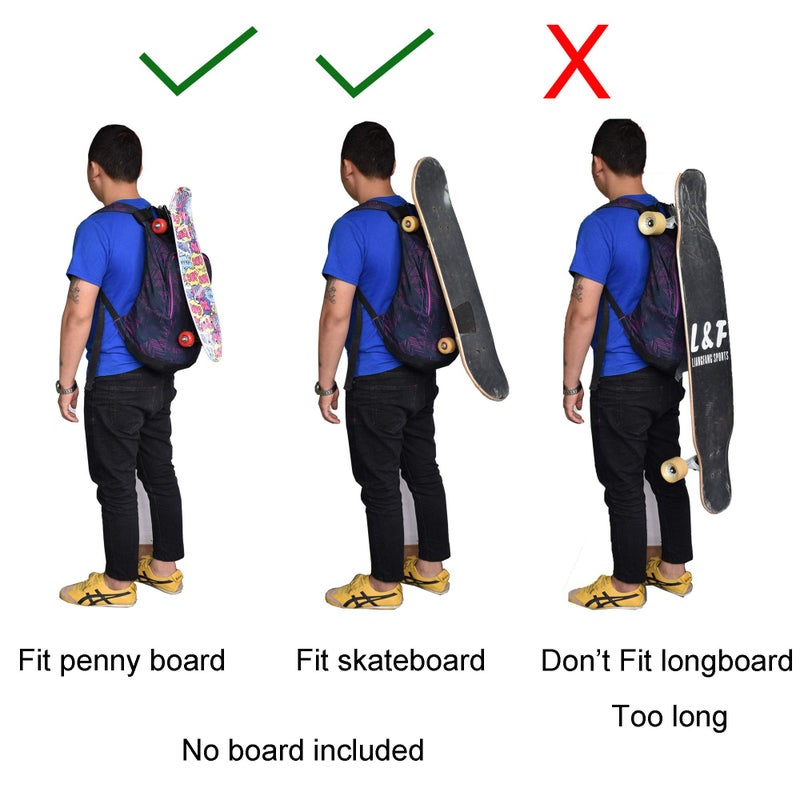 YYST Backpack Attachment Carrier Hanger Rack Hook Holder for Carrying Mini Cruiser, Cruiser Board,Skateboard - Fit Most Backpacks - Easy to Use - No Backpack - Image 4